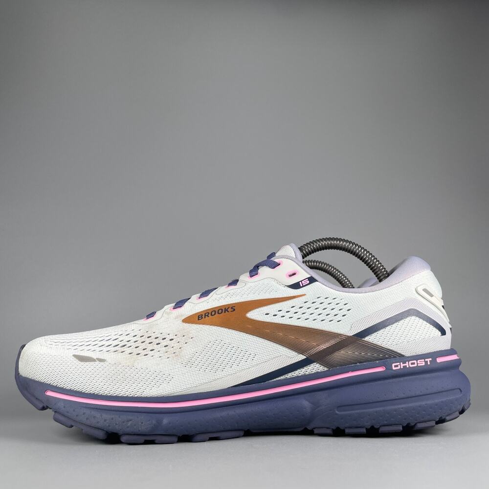 Women 11 Men 9.5 Brooks Ghost 15 Blue Purple Pink Athletic Running Shoe Sneakers